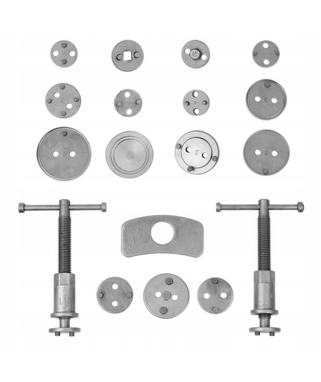 Zestaw do wyciskania naprawy cofania tłoczków hamulcowych praska klucz 18 szt.