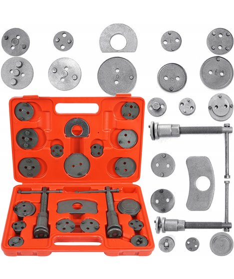 Zestaw do wyciskania naprawy cofania tłoczków hamulcowych praska klucz 21 szt.