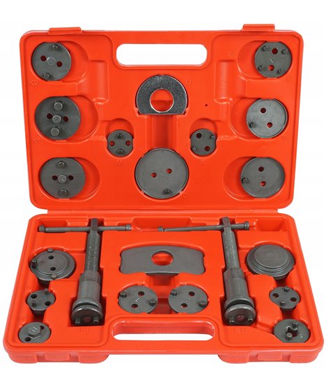 Zestaw do wyciskania naprawy cofania tłoczków hamulcowych praska klucz 21 szt.