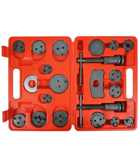 Zestaw do wyciskania naprawy cofania tłoczków hamulcowych praska klucz 21 szt.