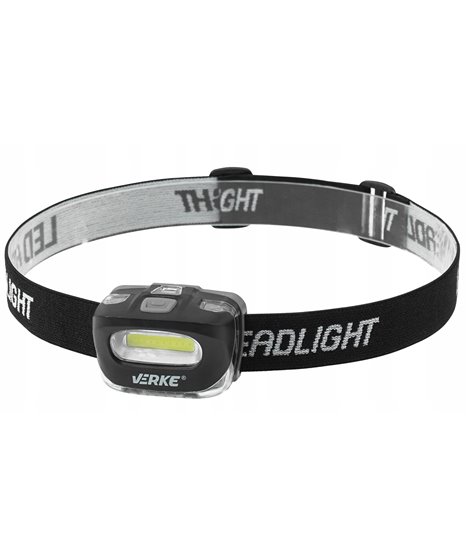Mocna latarka czołowa lampka czołówka głowę lampa LED COB na baterie lekka