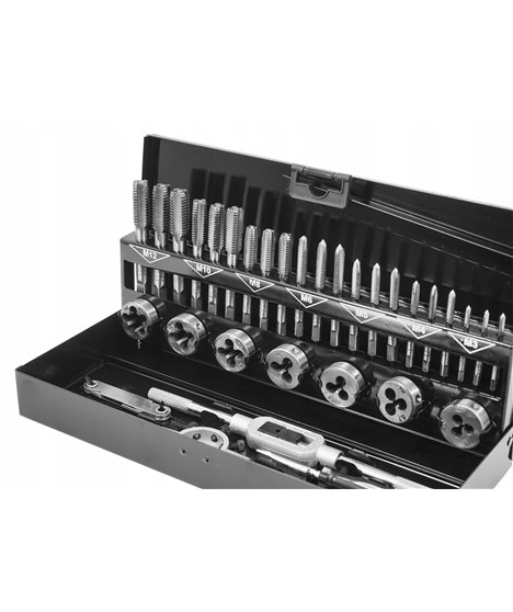 Zestaw gwintowników i narzynek gwintowniki i narzynki M3-M12 walizka 32 szt