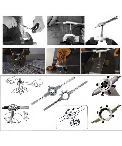Zestaw gwintowników i narzynek gwintowniki i narzynki M3-M12 walizka 32 szt