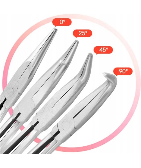 Szczypce kombinerki długie 280 mm wydłużone wygięte proste zestaw szczypiec