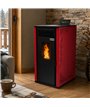 Kominek wolnostojący na pellet 8-15 kW piec na pelet sterowanie WiFi pilot