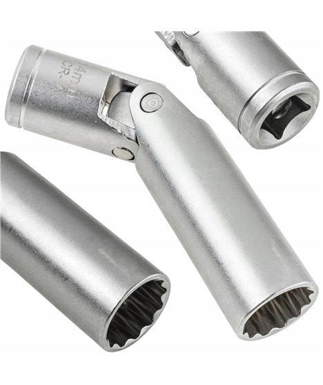 Nasadka do świec zapłonowych 14 mm 3/8 mm z przegubem cienkościenna 12-kąt