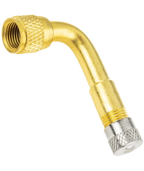 Przedłużka kątowa adapter do pompowania kół opon 90° wentyl metalowa