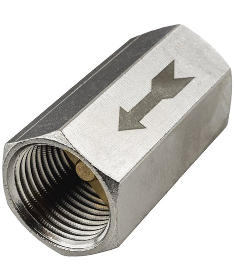 Zawór zwrotny liniowy kompresora sprężarki 1/4" 15 bar 40 mm