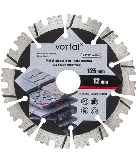 Tarcza diamentowa 125 mm do cięcia twardego betonu zbrojonego kostki cegły