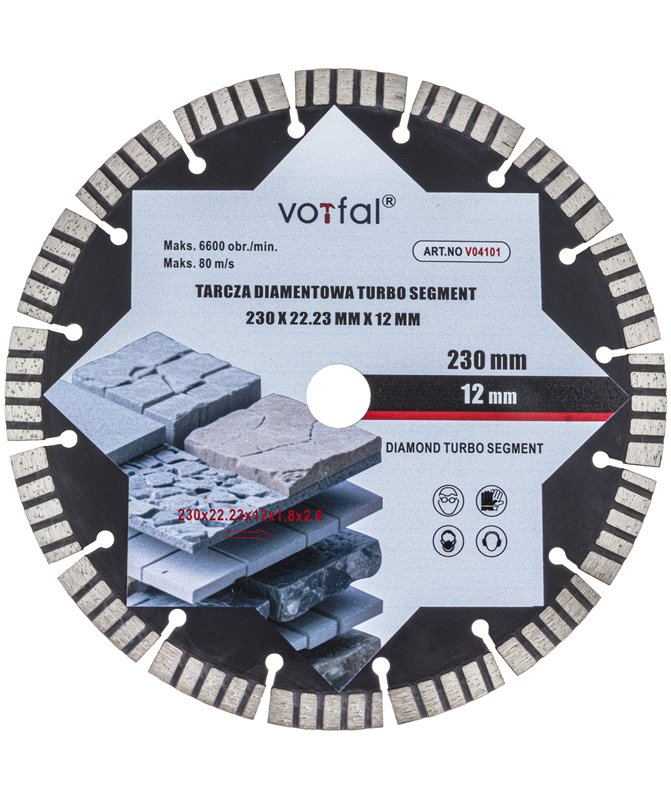 Tarcza diamentowa 230 mm do cięcia twardego betonu zbrojonego kostki cegły