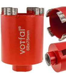 Otwornica do betonu diamentowa 68 mm koronka frez segmentowa 68x75 mm M22