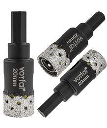 Wiertło diamentowe 20 mm koronka otwornica gres płytek ceramiki sprężyna hex