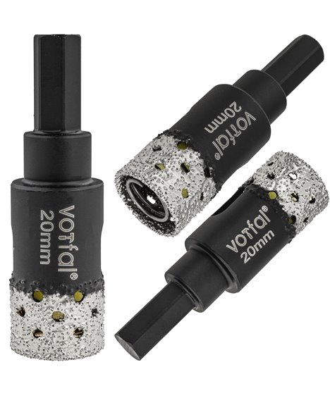 Wiertło diamentowe 20 mm koronka otwornica gres płytek ceramiki sprężyna hex