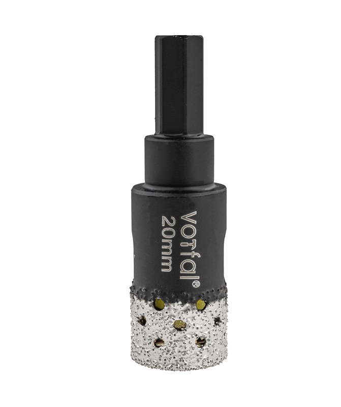 Wiertło diamentowe 20 mm koronka otwornica gres płytek ceramiki sprężyna hex