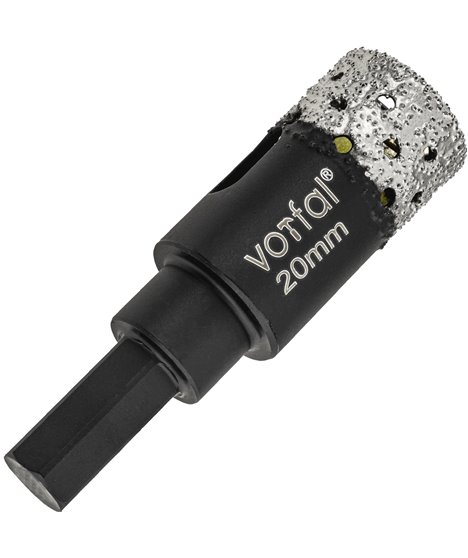 Wiertło diamentowe 20 mm koronka otwornica gres płytek ceramiki sprężyna hex