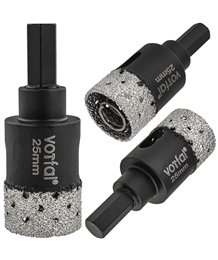 Wiertło diamentowe 25 mm koronka otwornica gres płytek ceramiki sprężyna hex