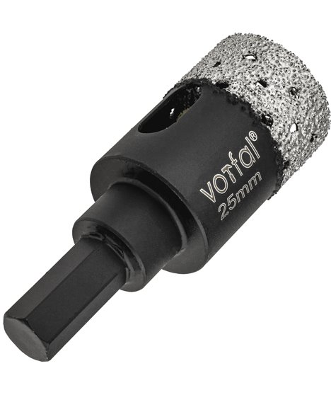 Wiertło diamentowe 25 mm koronka otwornica gres płytek ceramiki sprężyna hex