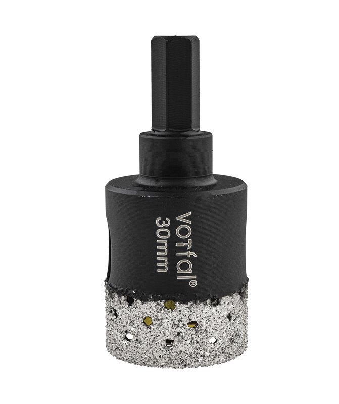 Wiertło diamentowe 30 mm koronka otwornica gres płytek ceramiki sprężyna hex