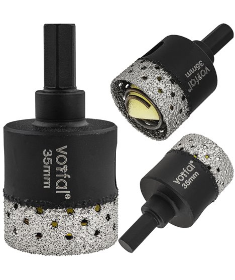 Wiertło diamentowe 40 mm koronka otwornica gres płytek ceramiki sprężyna hex