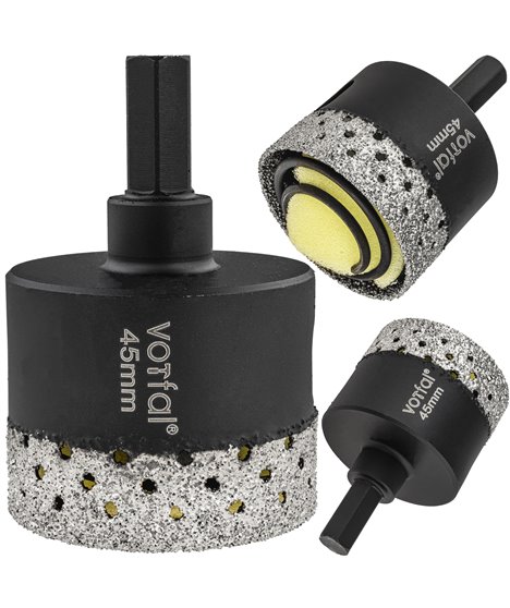 Wiertło diamentowe 45 mm koronka otwornica gres płytek ceramiki sprężyna hex