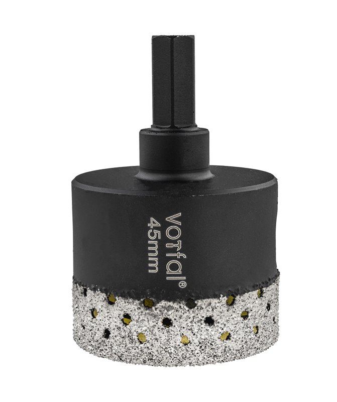 Wiertło diamentowe 45 mm koronka otwornica gres płytek ceramiki sprężyna hex