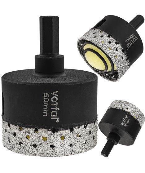 Wiertło diamentowe 50 mm koronka otwornica gres płytek ceramiki sprężyna hex