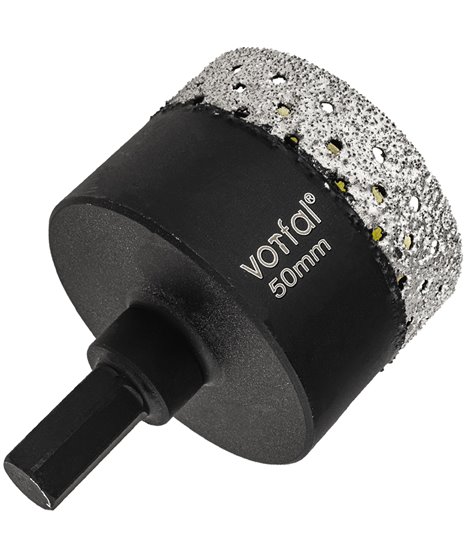 Wiertło diamentowe 50 mm koronka otwornica gres płytek ceramiki sprężyna hex