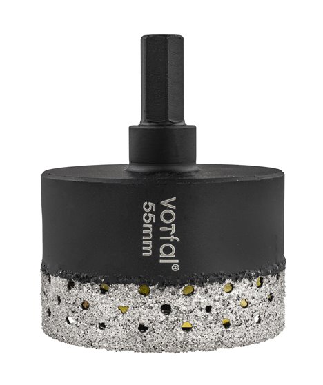 Wiertło diamentowe 55 mm koronka otwornica gres płytek ceramiki sprężyna hex