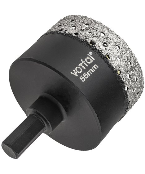 Wiertło diamentowe 55 mm koronka otwornica gres płytek ceramiki sprężyna hex