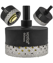 Wiertło diamentowe 60 mm koronka otwornica gres płytek ceramiki sprężyna hex
