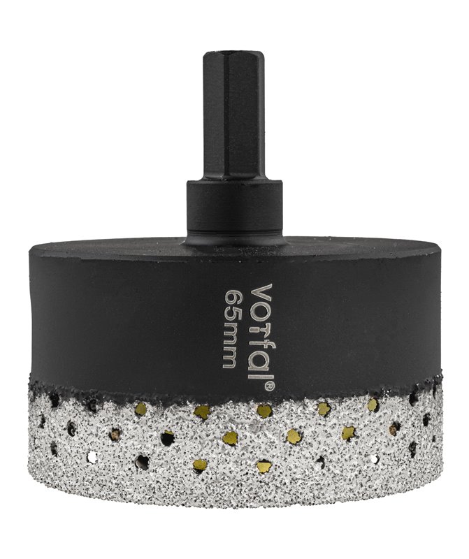 Wiertło diamentowe 65 mm koronka otwornica gres płytek ceramiki sprężyna hex