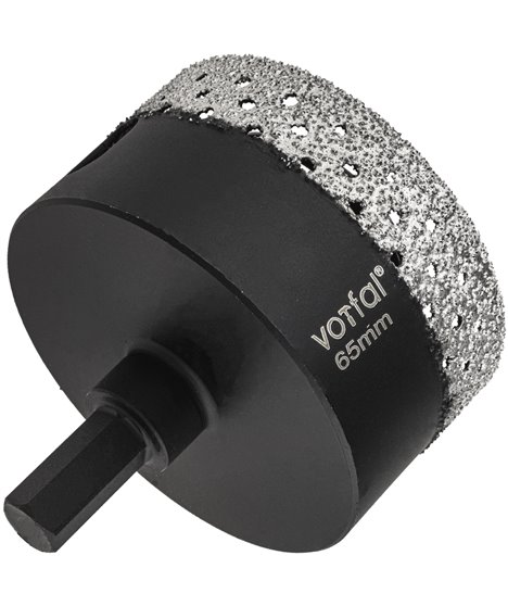 Wiertło diamentowe 65 mm koronka otwornica gres płytek ceramiki sprężyna hex