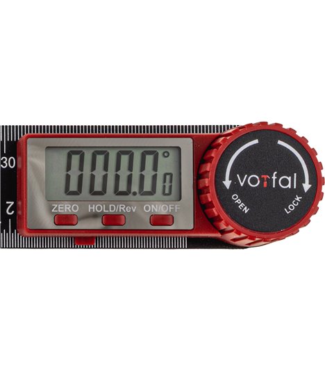 Kątomierz elektroniczny cyfrowy z ekranem LCD linijka 200 mm 360° plastik