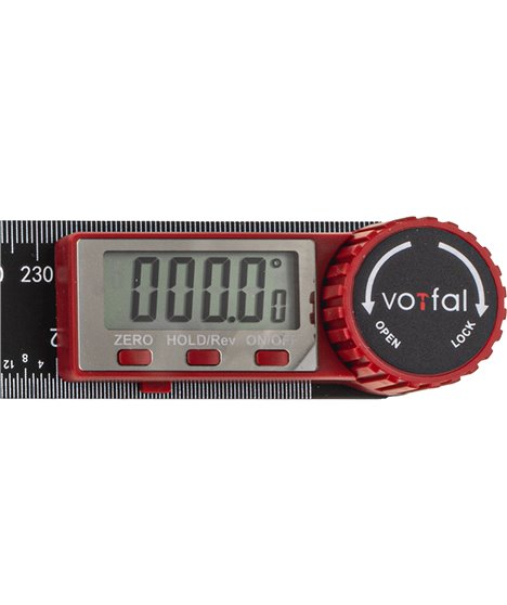 Kątomierz elektroniczny cyfrowy z ekranem LCD linijka 300 mm 360° plastik