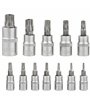 Klucze nasadowe nasadki 1/4 3/8 1/2 torx TS8-TS60 5-kątne z otworem 12 szt