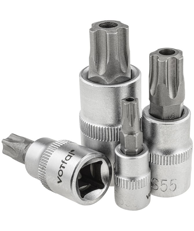 Klucze nasadowe nasadki 1/4 3/8 1/2 torx TS8-TS60 5-kątne z otworem 12 szt