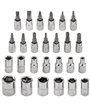 Zestaw nasadek klucze nasadowe grzechotka 1/4" 4-14 mm ph1 ph2 t10-t30