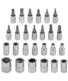 Zestaw nasadek klucze nasadowe grzechotka 1/4" 4-14 mm ph1 ph2 t10-t30