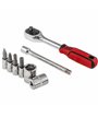 Zestaw nasadek klucze nasadowe grzechotka 1/4" 4-14 mm ph1 ph2 t10-t30