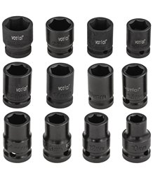 Zestaw nasadek udarowych 10-24 mm nasadki klucze udarowe 1/2" cala 6-kątne