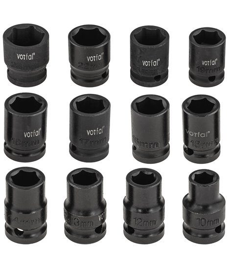 Zestaw nasadek udarowych 10-24 mm nasadki klucze udarowe 1/2" cala 6-kątne