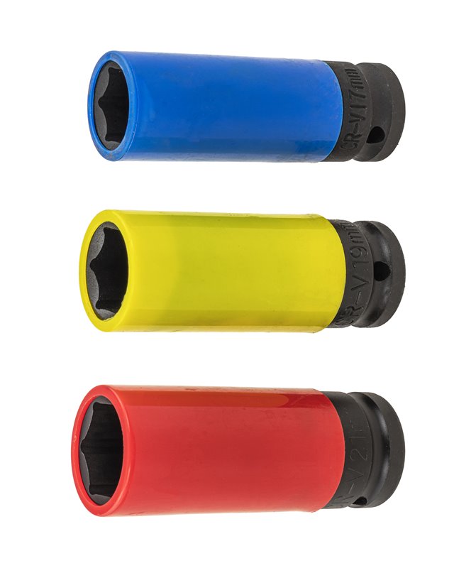 Nasadki udarowe do felg aluminiowych 17 19 21 mm 1/2" alufelg długa CR-V