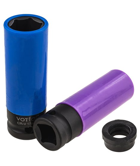 Nasadki udarowe 1/2" zestaw nasadek udarowych kluczy nasadowych 15-22 mm