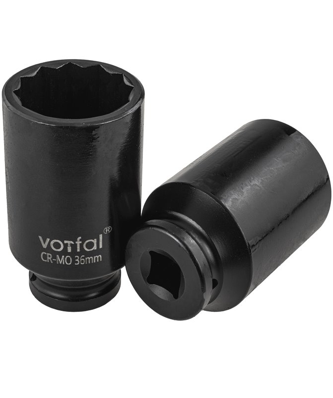 Zestaw nasadek udarowych 10-36 mm nasadki udarowe 1/2" udar walizka 26 szt