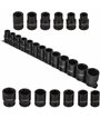Zestaw nasadek udarowych 10-24 mm nasadki udarowe 1/2" udar CR-MO 13 szt