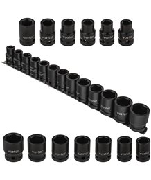 Zestaw nasadek udarowych 10-24 mm nasadki udarowe 1/2" udar CR-MO 13 szt