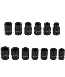Zestaw nasadek udarowych 10-24 mm nasadki udarowe 1/2" udar CR-MO 13 szt
