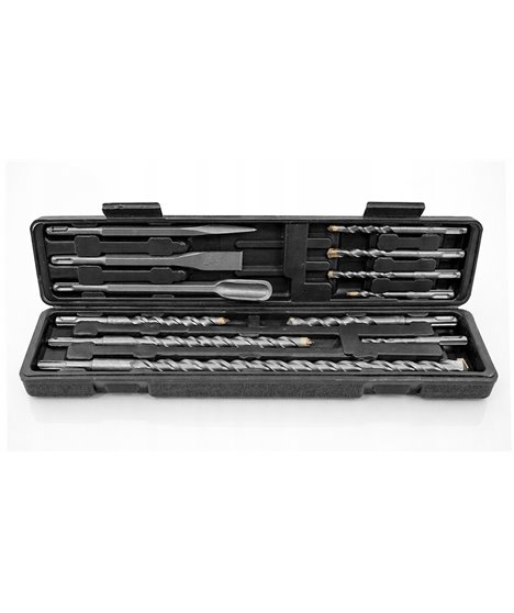 Zestaw wierteł s4 i dłut sds+ 9+3 szt etui