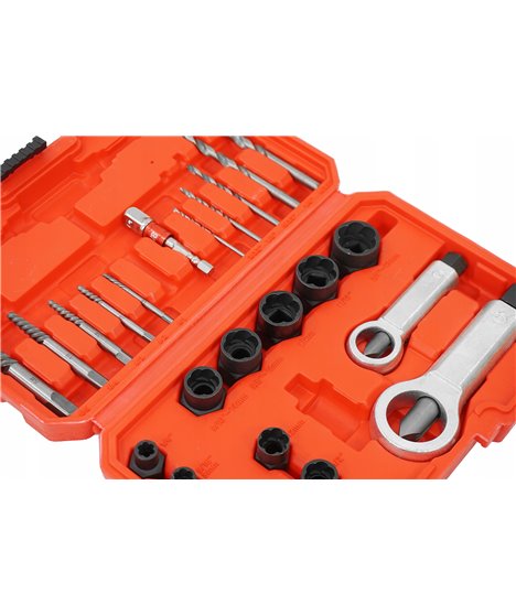 Wykrętaki do urwanych śrub 3/8" 26 szt verke