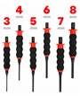 Wybijaki z rękojeścią 3-8 mm, 6 szt. verke